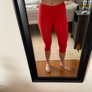 lululemon cropped red tights